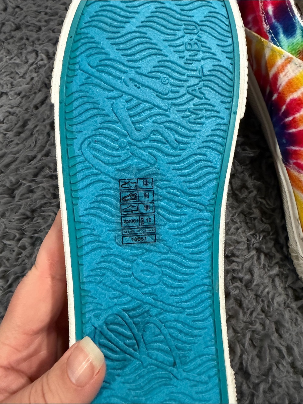 Women's Tie-Dye Canvas Sneakers - Rainbow - Picture 5 of 5